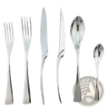 Matte black flatware set stainless steel cutlery 24pcs featuring shiny stainless steel with sleek modern handles