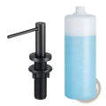 Matte black kitchen soap dispenser with sleek modern design black matte finish and threaded base for sink mounting