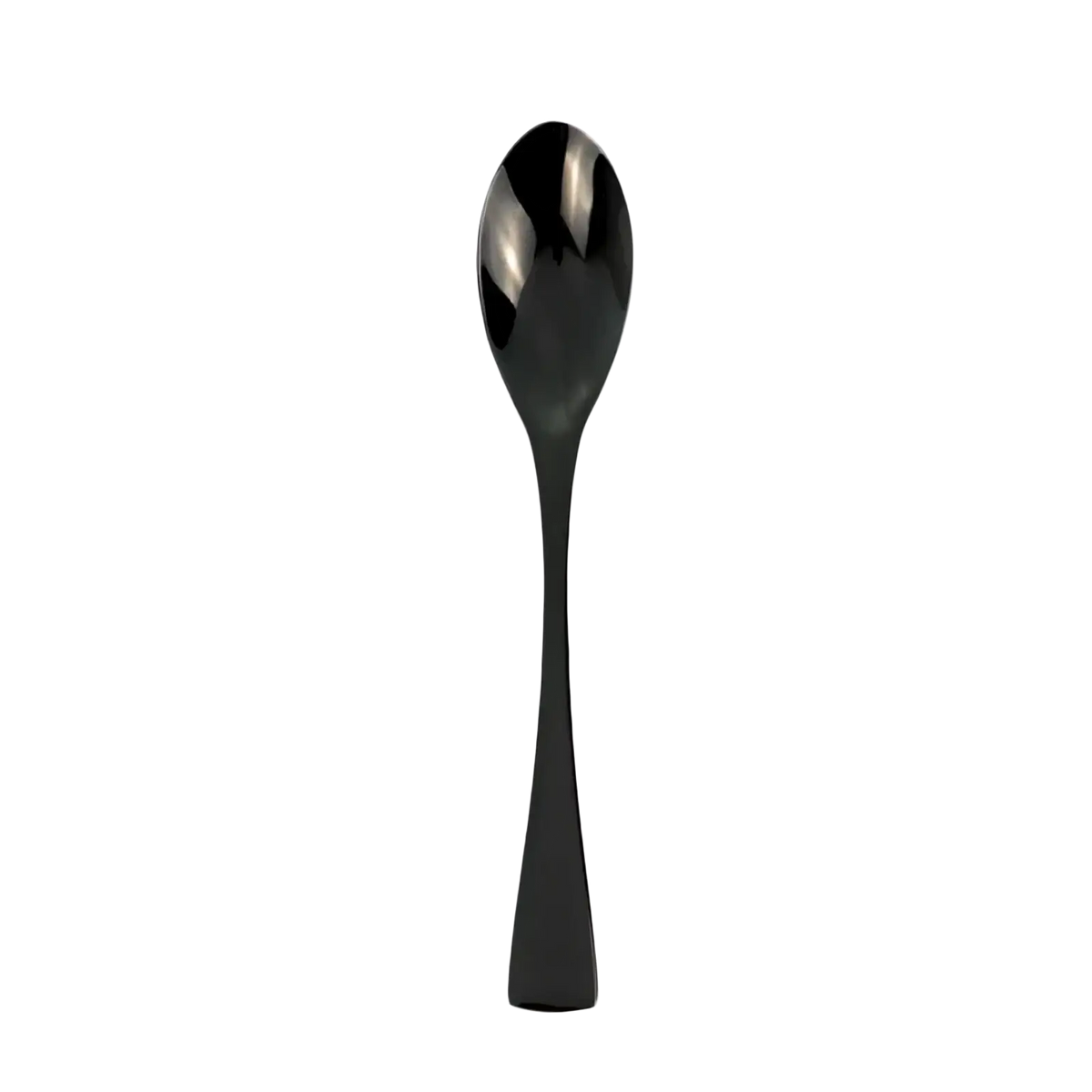 Matte black stainless steel dinner spoon 22cm long with a matte finish from a flatware set