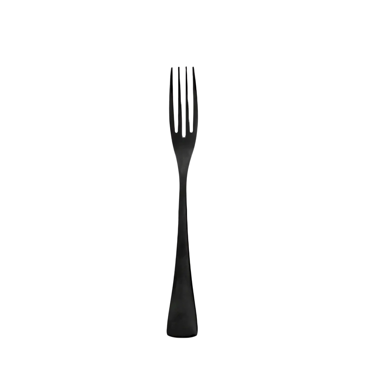 Matte black stainless steel dessert fork 21cm with a matte finish from the matte black flatware set