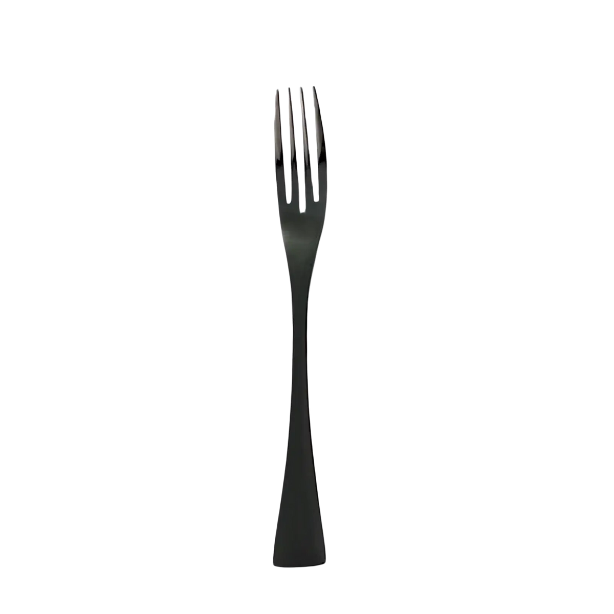 Black matte-finished stainless steel dinner fork 22cm from matte black stainless steel flatware set