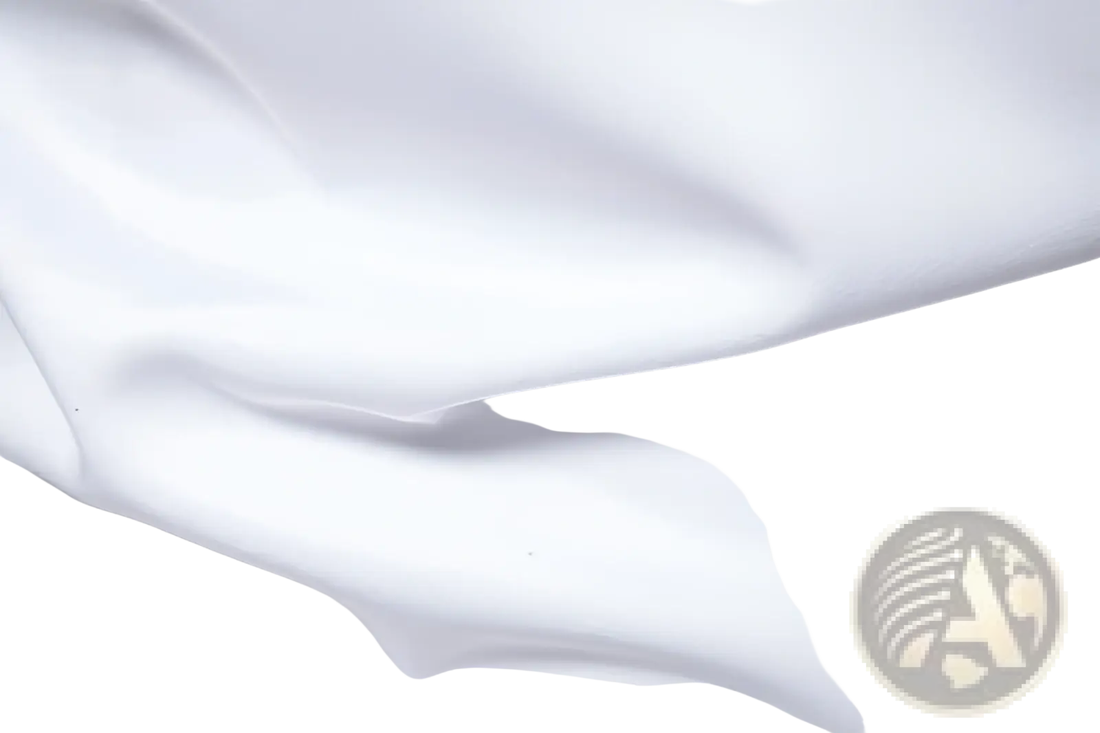 Men asymmetrical slant collar long sleeve casual shirt in soft white satin fabric with smooth lustrous texture and gentle folds