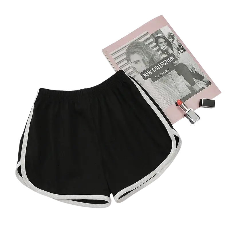 Men athletic shorts 3-pack featuring black fabric with white trim for running and training activities