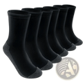 Men athletic socks breathable cotton crew in black and gray with reinforced toe and heel sections