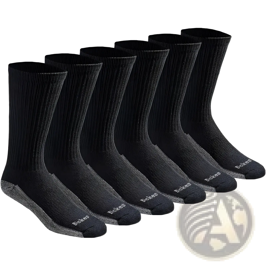 Black biokos breathable cotton crew socks for men with ribbed cuffs and reinforced soles for athletic use
