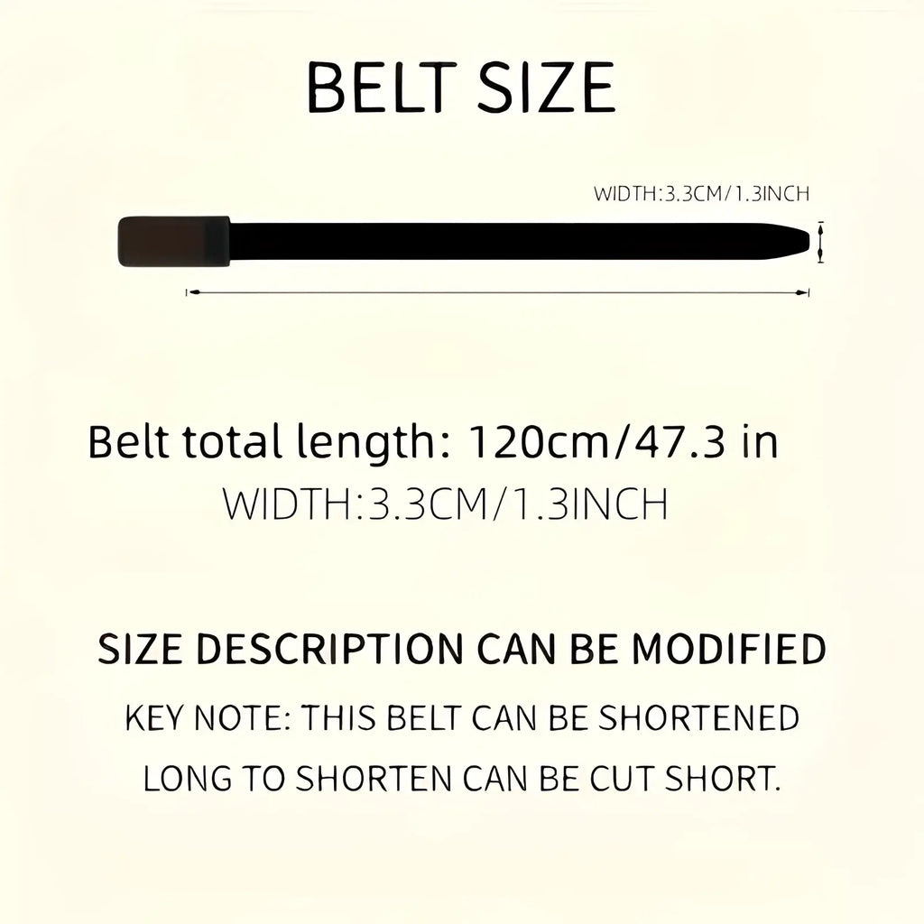 Men automatic buckle synthetic leather belt in black with a smooth matte finish and simple rectangular buckle