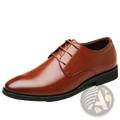 Men black crocodile leather formal dress shoe in brown with lace-up design and black rubber sole