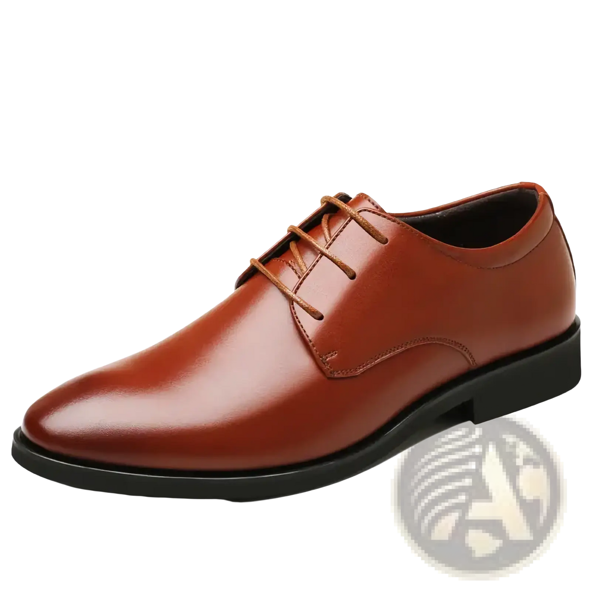 Men black crocodile leather formal dress shoe in brown with lace-up design and black rubber sole