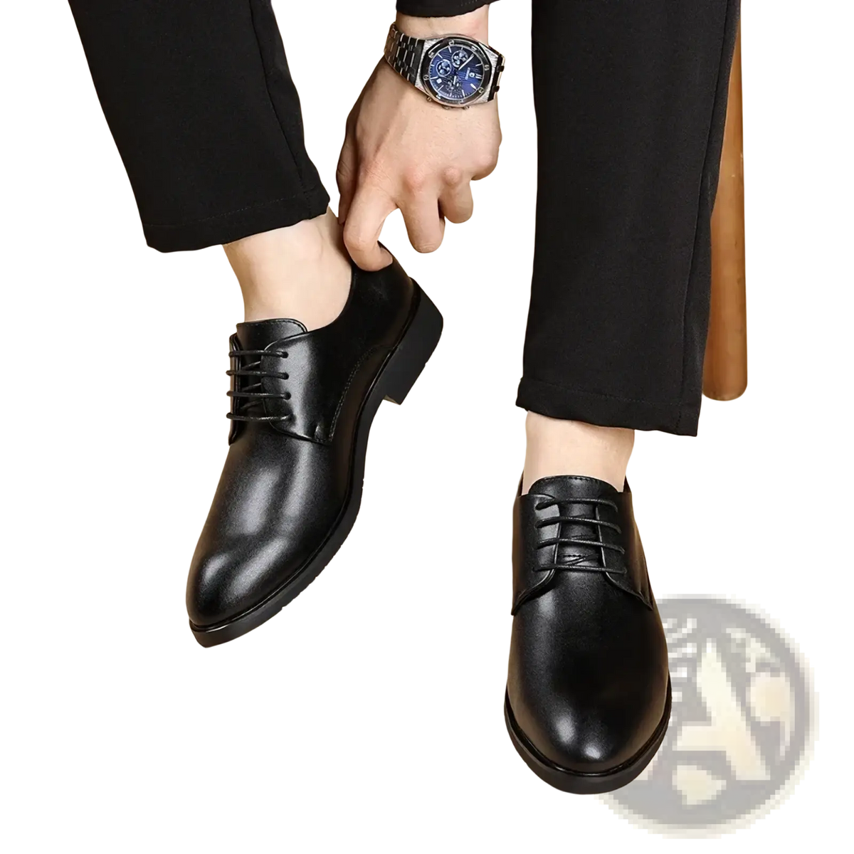 Men black leather oxford dress shoes with polished finish and classic lace-up design for formal occasions
