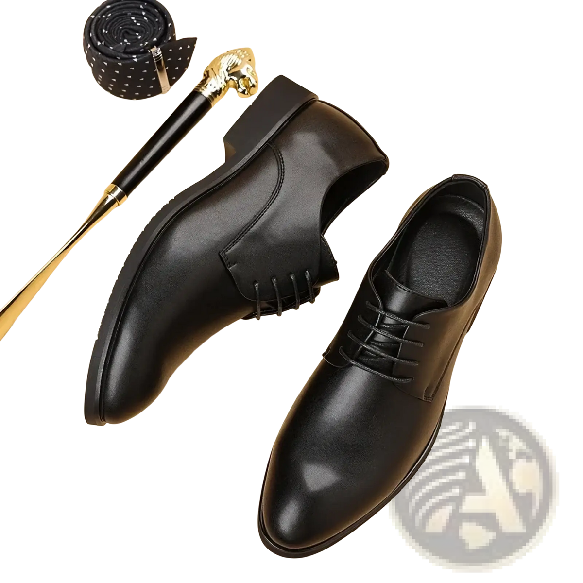 Men black leather oxford dress shoes with polished finish and lace-up classic design for formal occasions