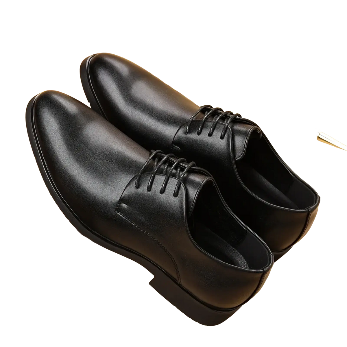 Men black leather oxford dress shoes with polished finish and lace-up classic design for formal occasions