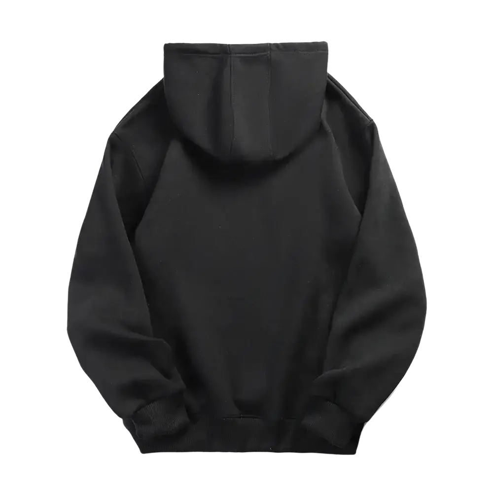Men black solid oversized hoodie sweatshirt made of soft smooth fabric with a simple design perfect for casual wear