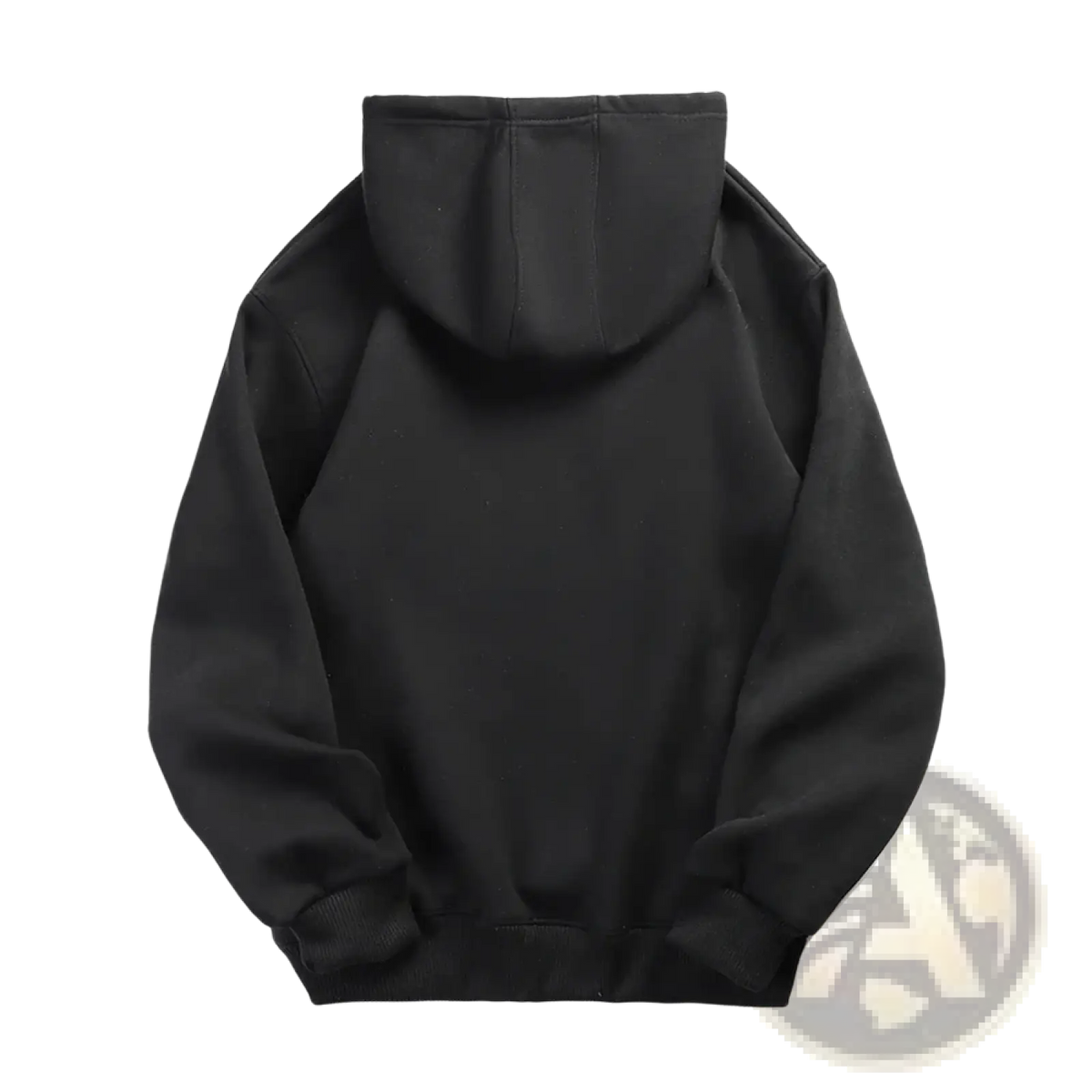 Men black solid oversized hoodie sweatshirt made of soft smooth fabric with simple design for casual wear