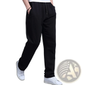 Black breathable quick dry mesh joggers for men with drawstring waist relaxed fit and side pockets