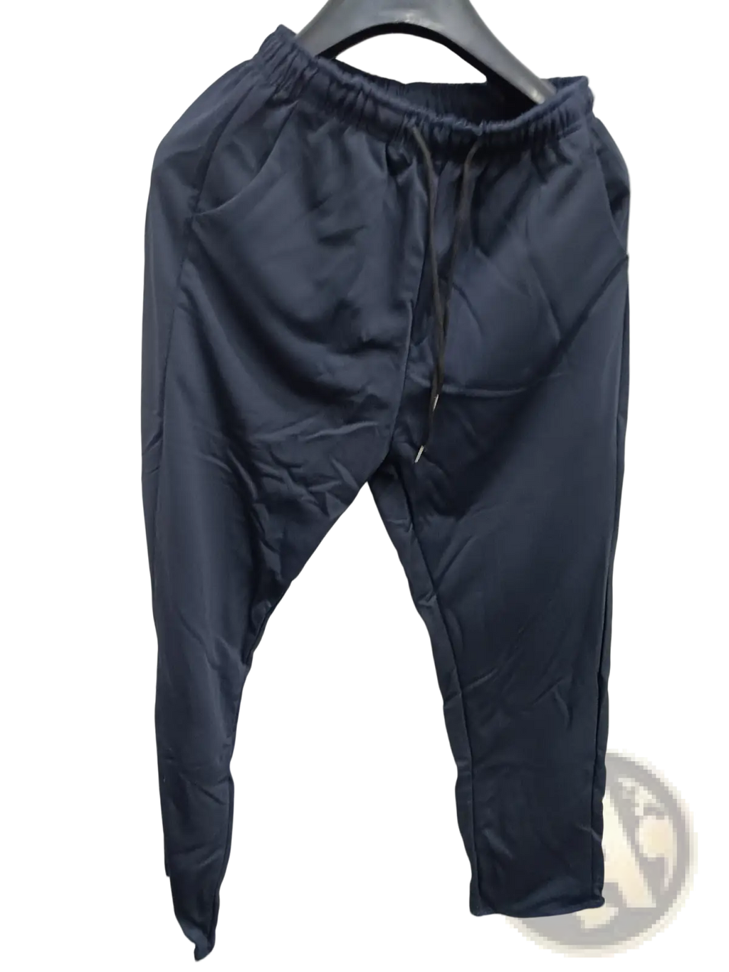 Men breathable quick dry mesh joggers in dark navy blue with elastic waistband and drawstring closure