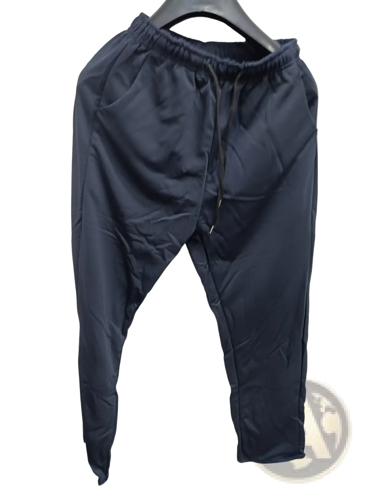 Men breathable quick dry mesh joggers in dark navy blue with elastic waistband and drawstring closure