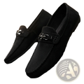 Black suede loafers with metallic horsebit buckle for men brown suede horsebit loafers slip on shoes