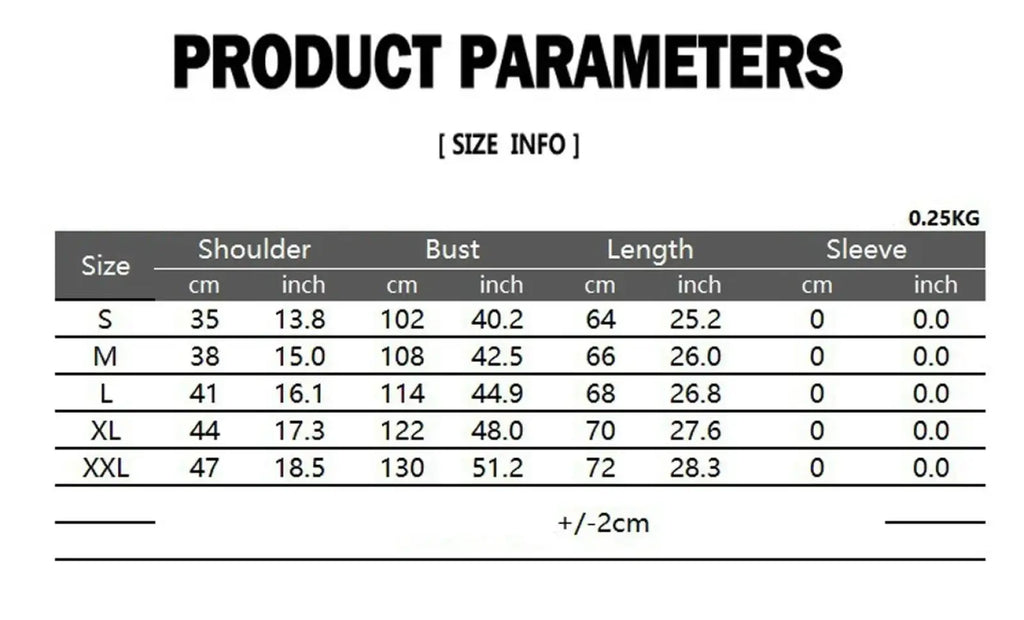 Men brown suede waistcoat business vest size chart in black and white showing shoulder bust length and sleeve measurements