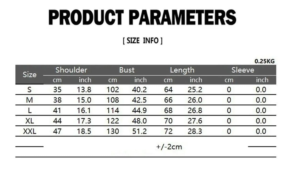 Men brown suede waistcoat business vest size chart in black and white showing shoulder bust length and sleeve measurements