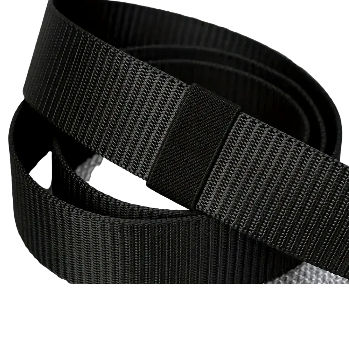 Black men canvas tactical belt with thick durable fabric and reinforced automatic metal buckle