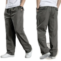 Men cargo pants casual relaxed fit cotton trousers in olive green with multiple pockets and a relaxed fit