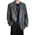 Gray blazer with sleek modern cut and subtle texture for men casual black blazer jacket use
