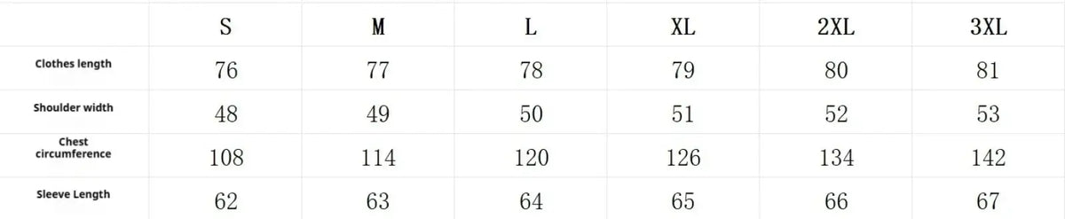 Size chart in centimeters for a men casual linen button up shirt showing measurements from s to 3xl