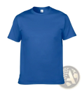 Men cotton casual crew neck t-shirt in solid royal blue with short sleeves for custom print designs