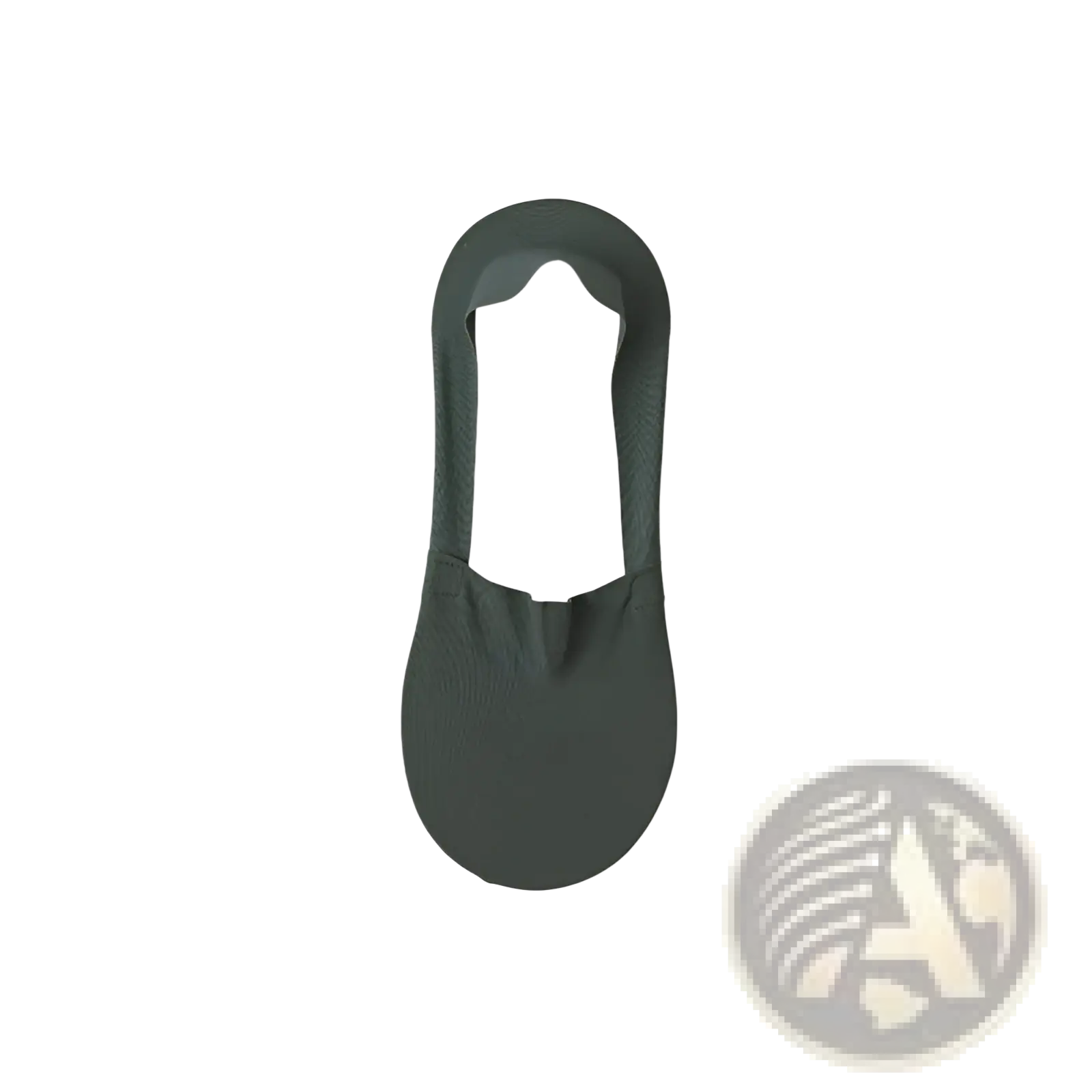 Dark green men cotton invisible no show sock with smooth seamless design from a 6 pack set