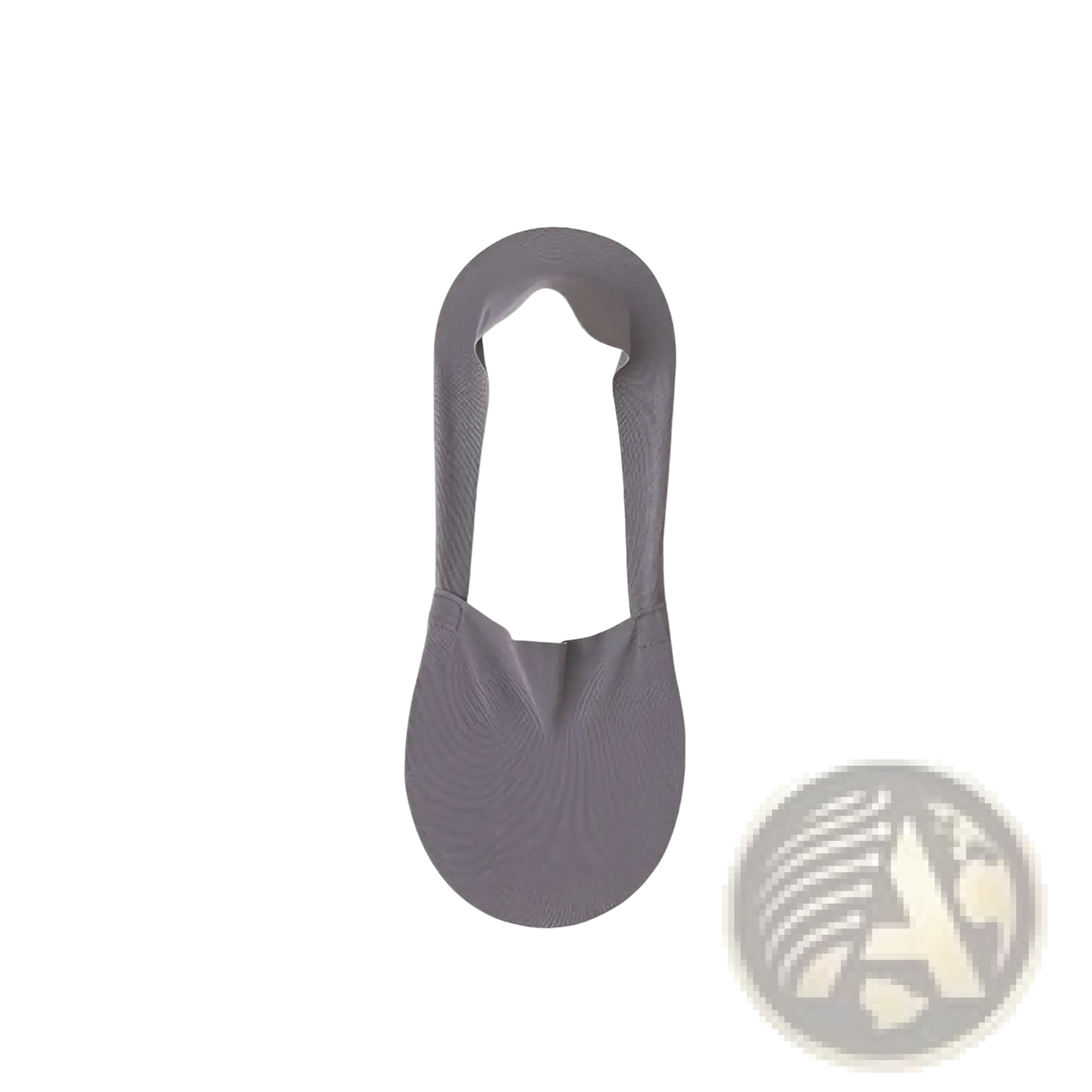 Gray cotton no show sock with smooth seamless design and subtle ribbed texture from men cotton invisible no show socks 6 pack