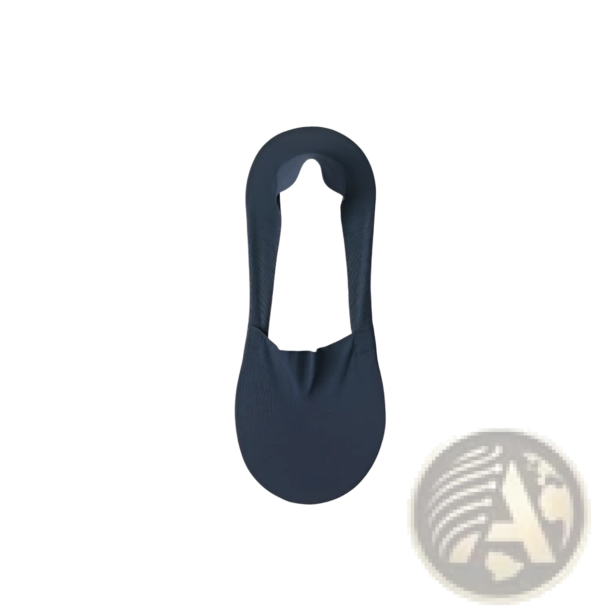 Dark navy men cotton invisible no show sock with smooth seamless design and reinforced toe in a 6 pack