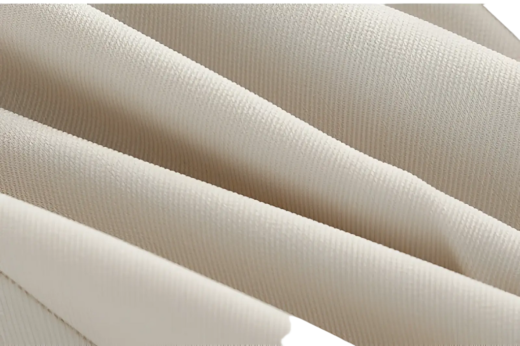 Men cropped straight trousers casual cotton pants in soft cream woven fabric with subtle textured pattern