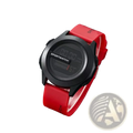 Men digital sport watch with waterproof red silicone strap and black digital face featuring sportwatch branding
