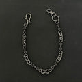 Men eagle punk trouser chain silver-toned with ornate skull beads and sturdy clasp for wallets and belt attachment
