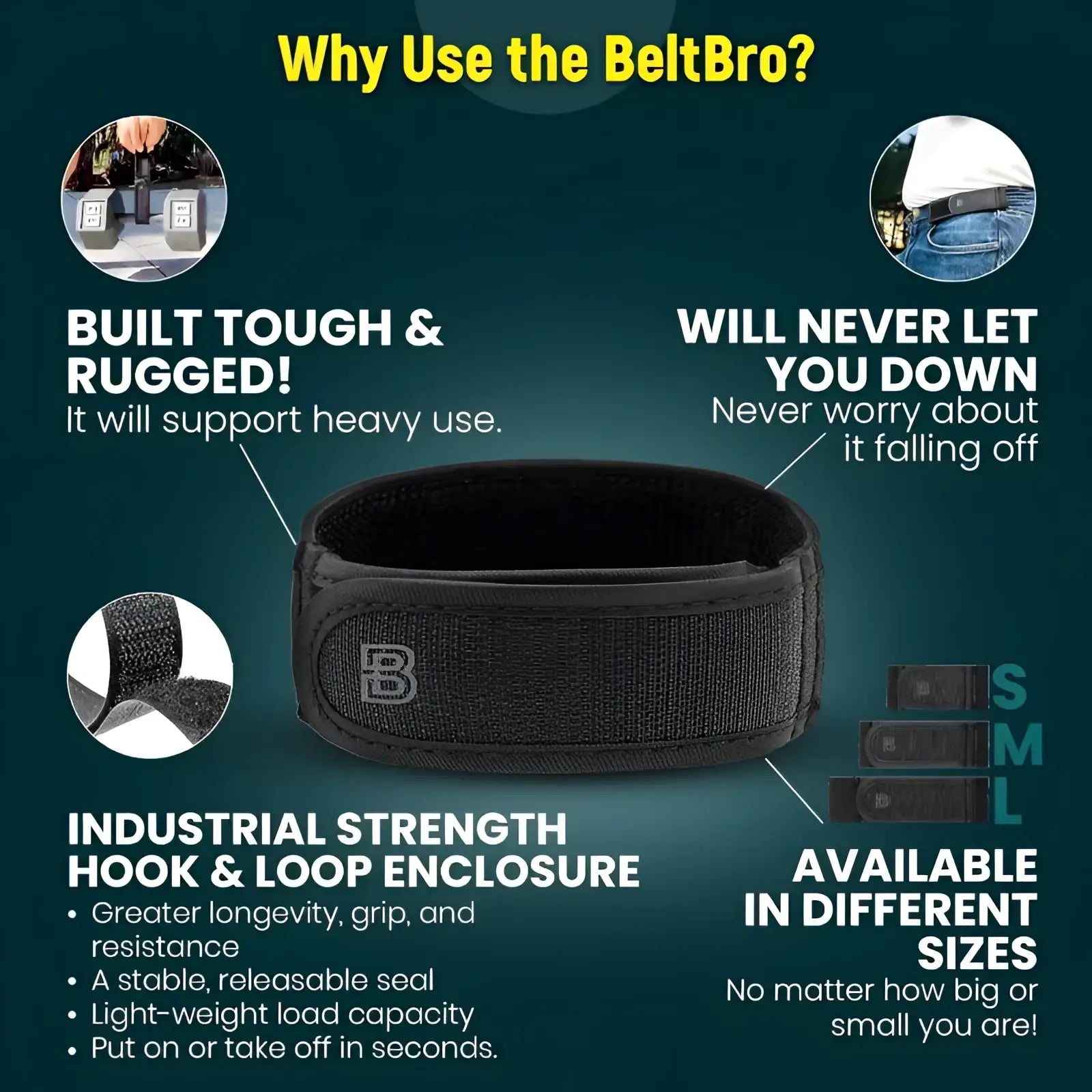 Black beltbro men elastic no buckle weightlifting belt with adjustable waist band and textured industrial hook loop closure