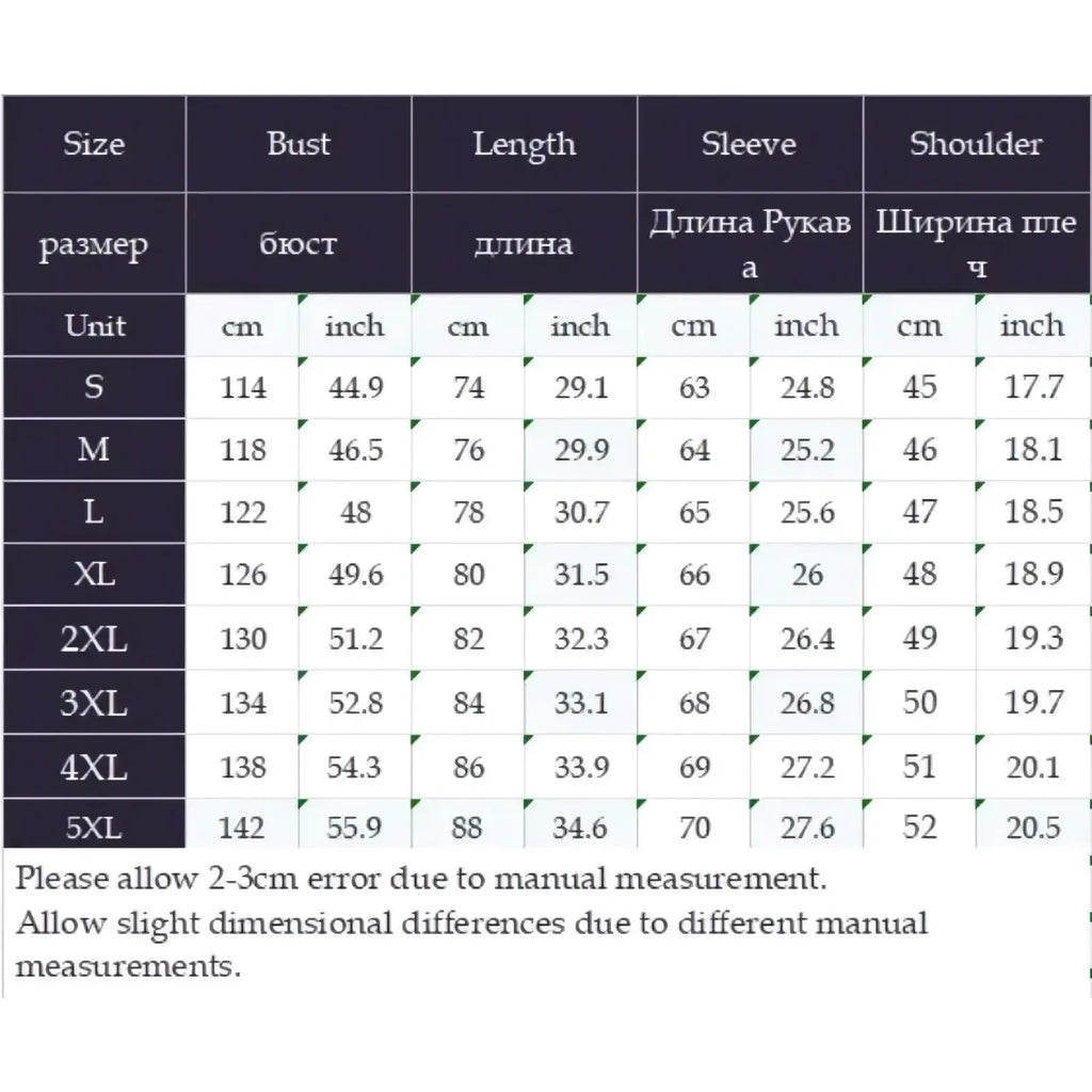 Size chart table showing bust length sleeve and shoulder in cm and inches for men gothic steampunk maroon leather trench coat sizes s to 5xl