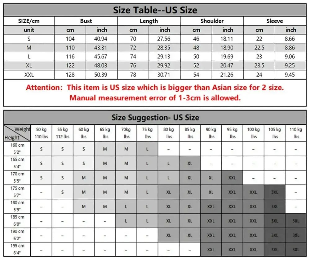Us size clothing measurement chart for men hooded short sleeve casual cotton linen shirt with bust length shoulder and sleeve in cm and inch