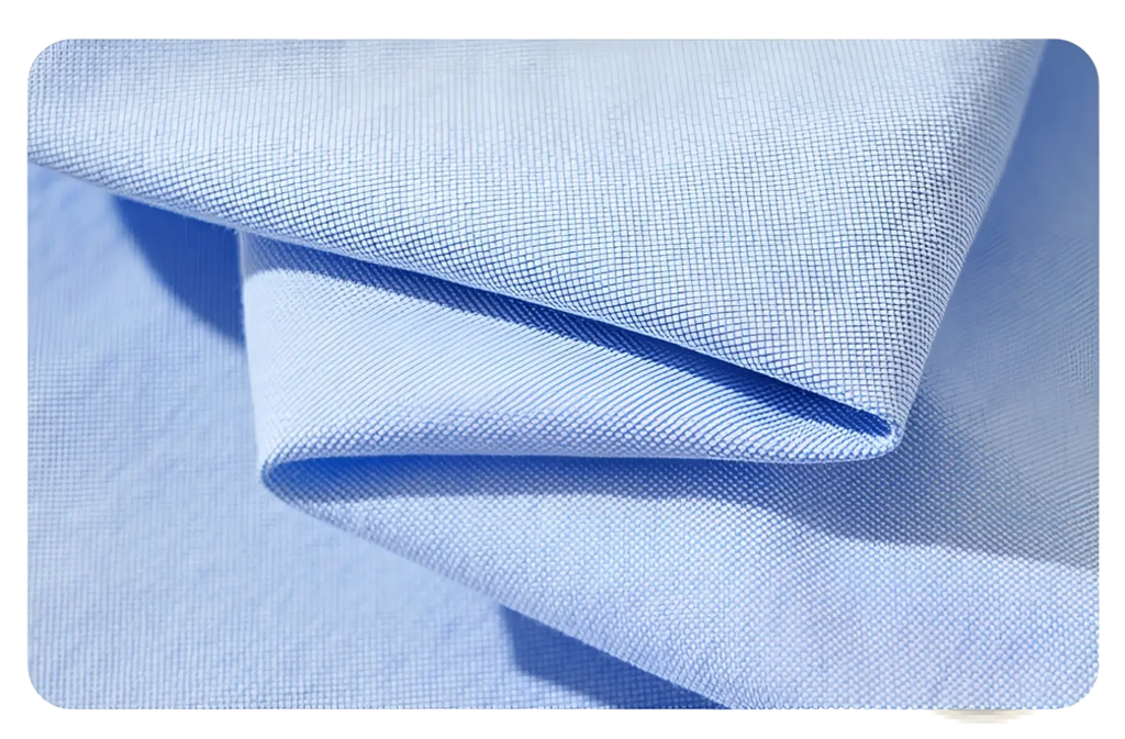 Men hooded long sleeve shirt coat in light blue woven fabric with subtle texture and durable material