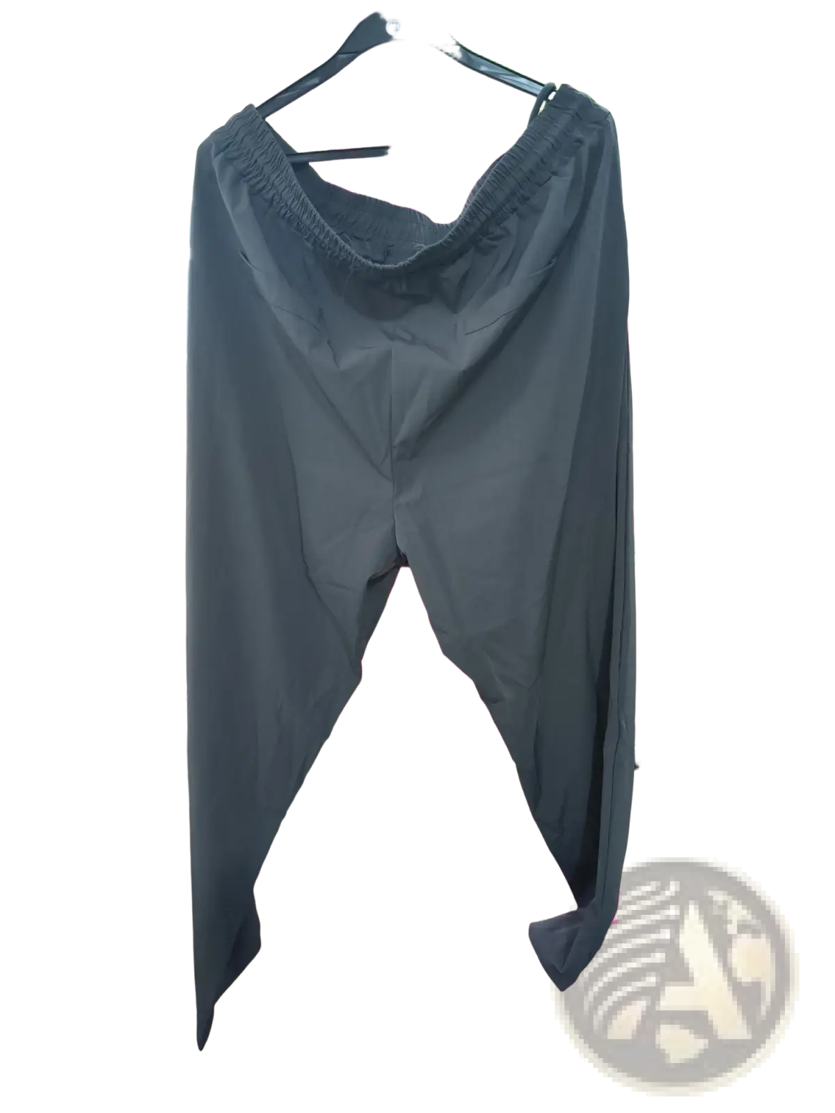 Men ice silk business casual gray athletic pants with elastic waistband made of lightweight stretchy fabric