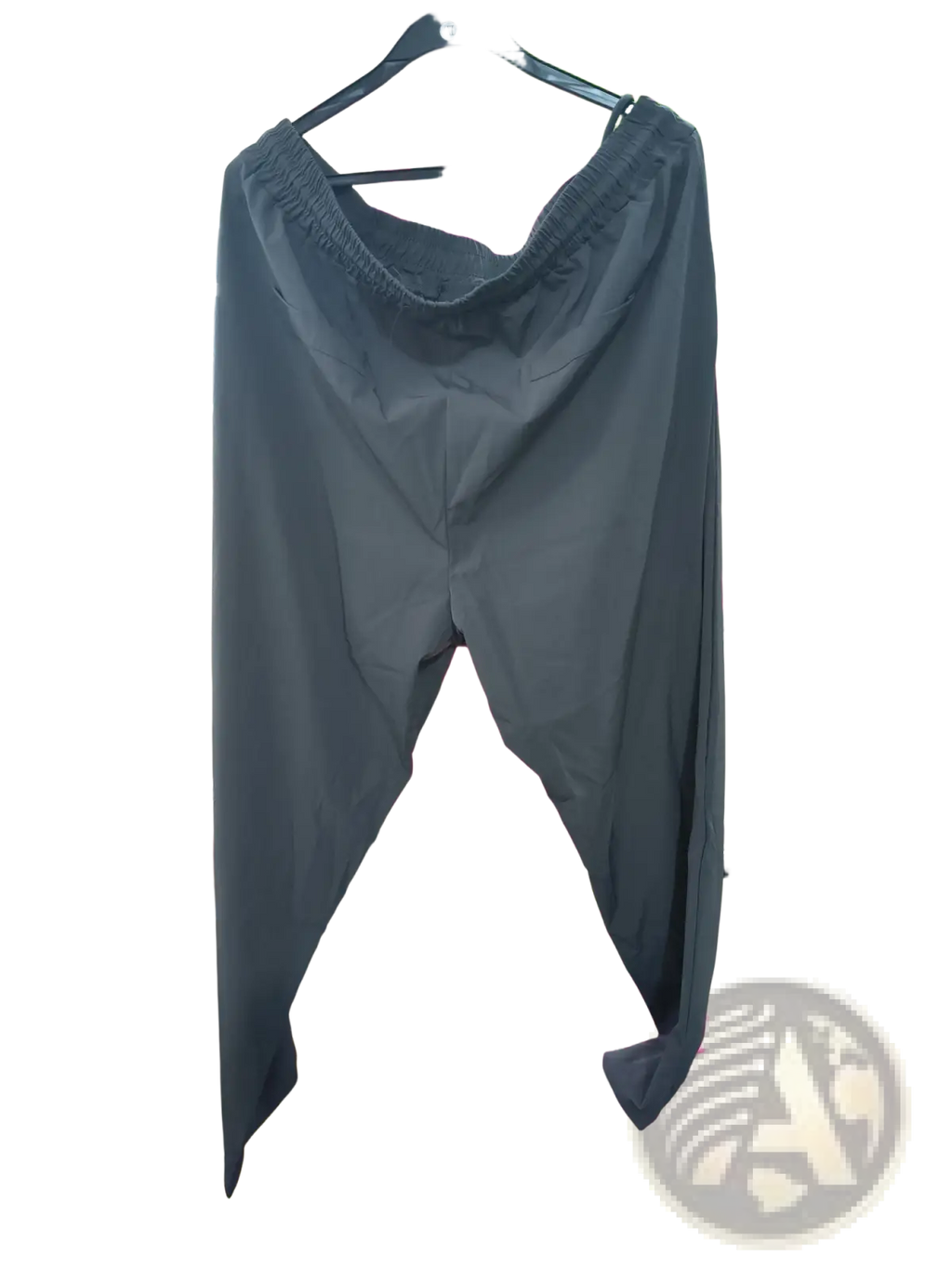 Men ice silk business casual gray athletic pants with elastic waistband made of lightweight stretchy fabric