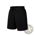 Men ice silk quick dry athletic shorts in black with elastic waistband drawstring and side pockets for comfort and performance