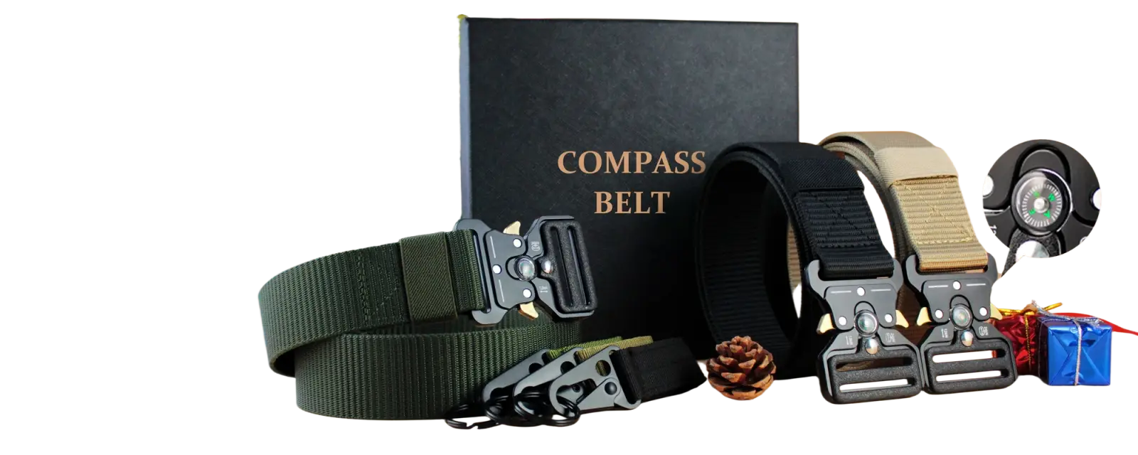 Ceinture à cliquet en cuir noir pour homme avec boucle automatique robuste en métal et coutures renforcées.