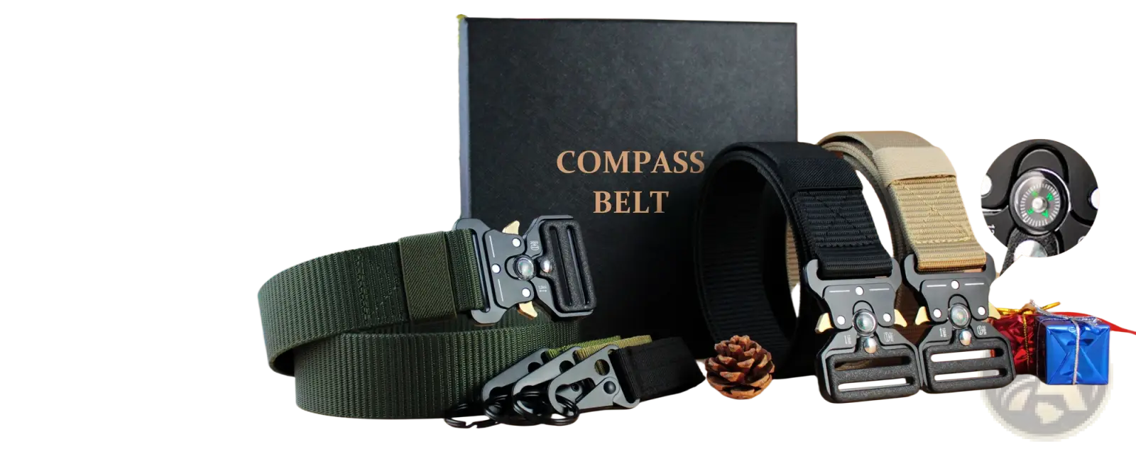 Ceinture à cliquet en cuir noir pour homme avec boucle automatique robuste en métal et coutures renforcées.