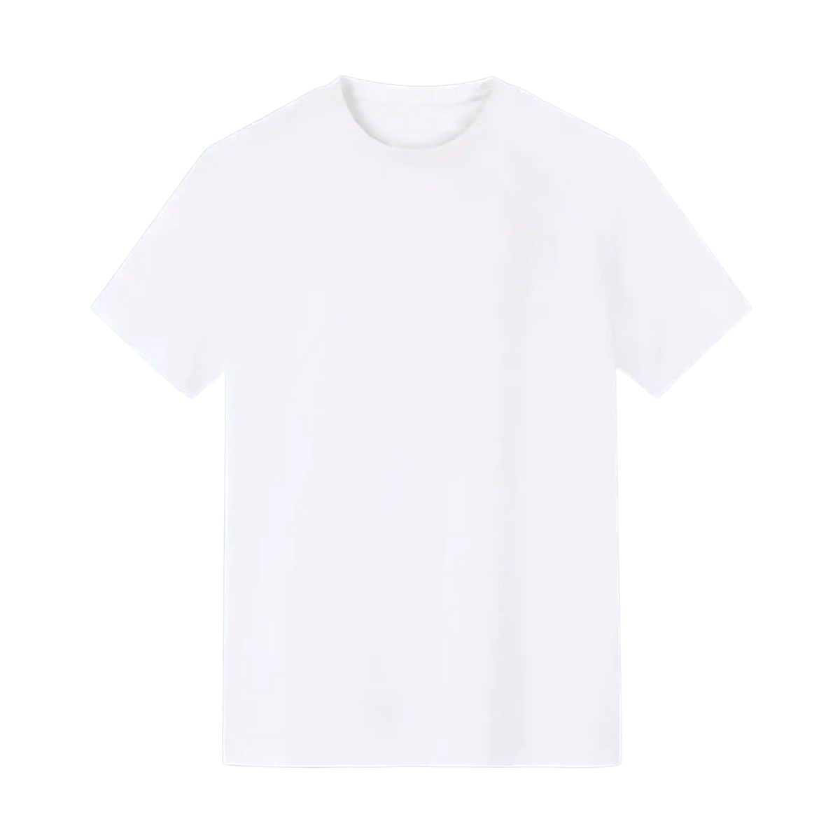 A plain white short-sleeved crew neck t-shirt paired with men linen boxer shorts for casual summer beach wear