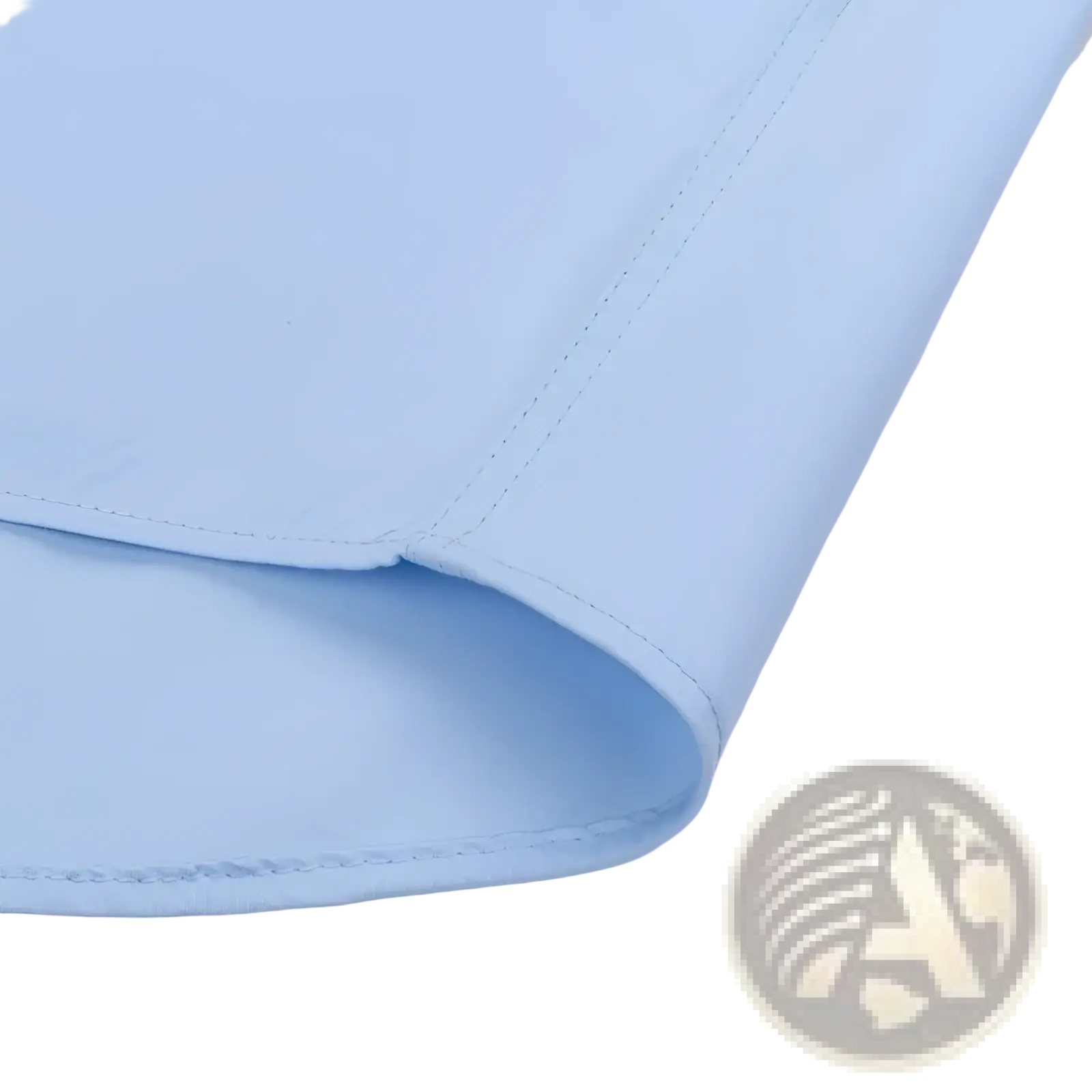 Light blue men long sleeve dress shirt with neat matching stitching and anti wrinkle fabric for formal office use