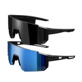 Men oversized cycling sunglasses with black-framed polycarbonate gradient lenses suited for light environments and sports