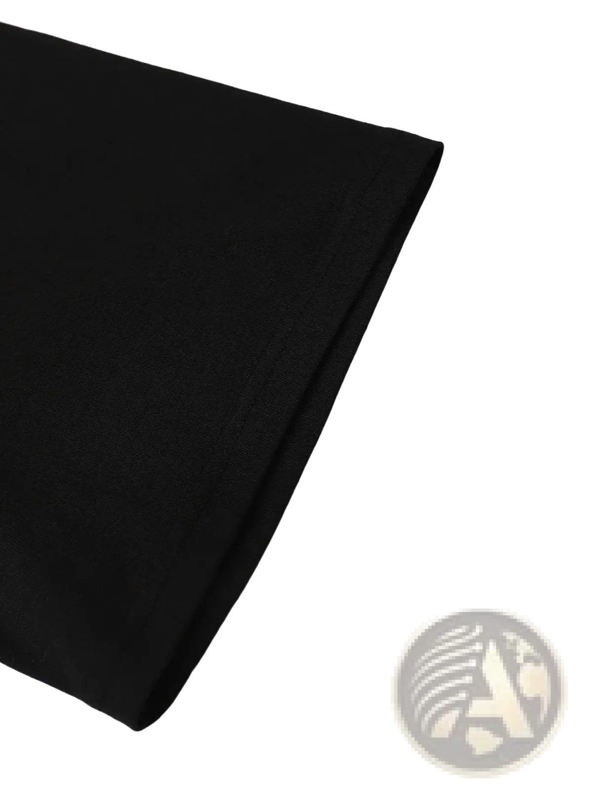 Men plaid pajama set short sleeve shorts in black fabric with smooth matte finish and neatly folded edge