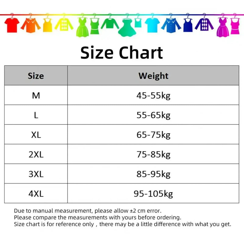 Size chart showing weight ranges for medium to 4xl sizes in men pleated suit set casual business two piece outfit