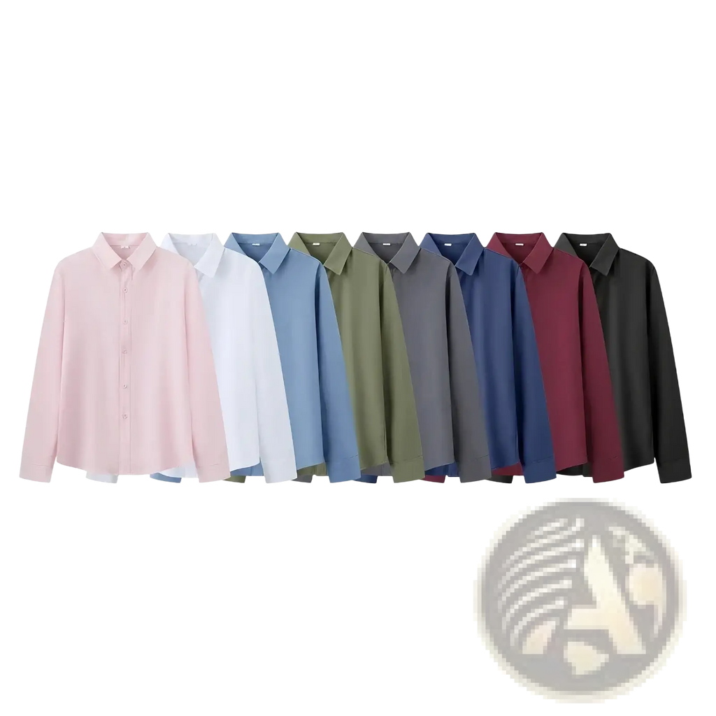 Men preppy style blazer jacket paired with soft long-sleeved button-down shirts in pastel and muted tones