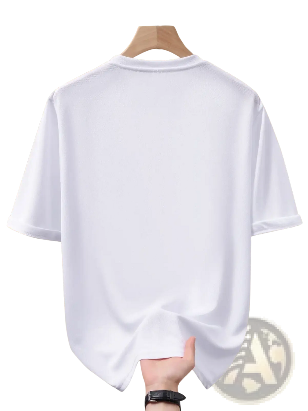Men quick dry summer t-shirt in white with short sleeves and a simple crew neck design made for comfort